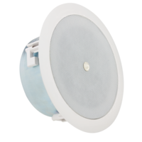 4&quot; COAXIAL CEILING SPEAKER, 70V/100V 16W TRANSFORMER &amp; 8OHM BYPASS-WHITE, SHALLOW (PRICED EA, BUY 2)